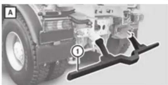 Mercedes-Benz Arocs (2014) - Protectie la partea inferioară rabatabilă - basculantă cu suspensie cu arcuri metalice - 1