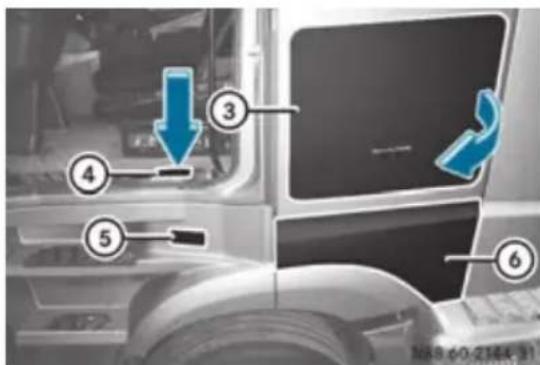 Mercedes-Benz Arocs (2014) - Compartimentele de depozitare cu cla-pete exterioare - 2