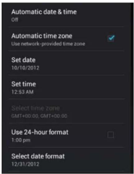 Evolio Mondo 3G - Setarea datei și orei - 1