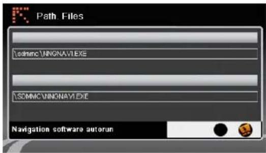 Path Files \sdmc\NNGNAV.EXE \SOMMC\NNONAV.EXE Navigation software autorun