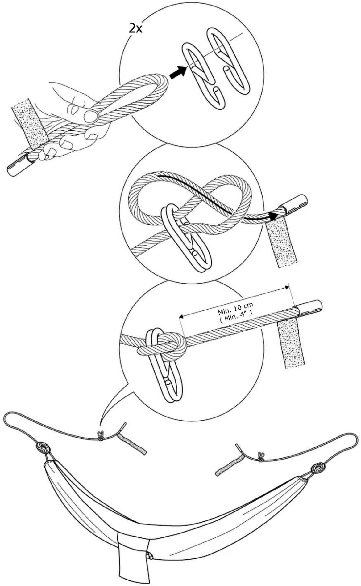 2x Min. 10 cm ( Min. 4" )