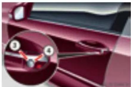 Mercedes-Benz C 200 CGI (2003) - Eliberarea și scoaterea elementului de urgență al cheii, pentru modelul Saloon - 1