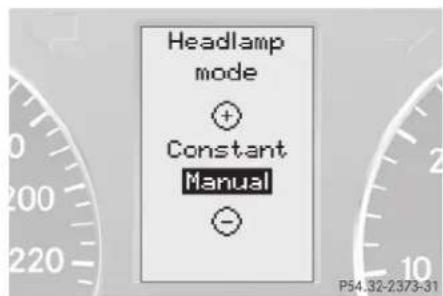Headlamp mode + Constant Manual -