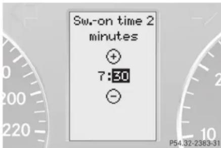 Sw-on time 2 minutes + 7:30 -