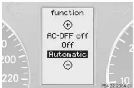 function + AC-OFF off Off Automatic - P54.32-2384-31