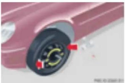 Mercedes-Benz C 200 CGI (2003) - Înlocuirea unui pneu dezumflat - 1