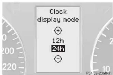 Clock display mode + 12h 24h -