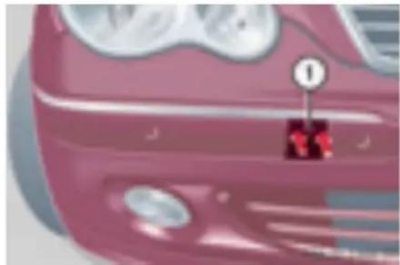 Mercedes-Benz C 200 CGI (2003) - Montarea/demontarea inelului de remorcare - 1