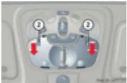 Mercedes-Benz C 200 CGI (2003) - Actionarea manuală a trapei glisante/rabatabile\* - 2