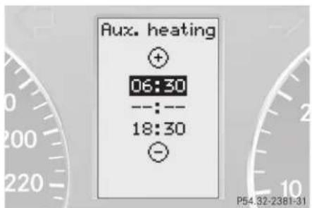 Aux. heating 06:30 -- 18:30 P54.32-2381-31