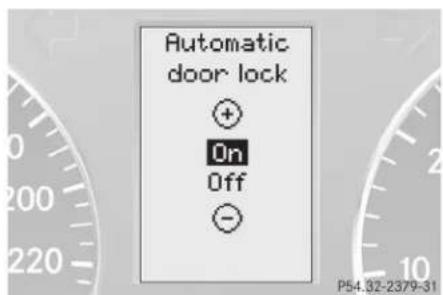 Automatic door lock + On Off -