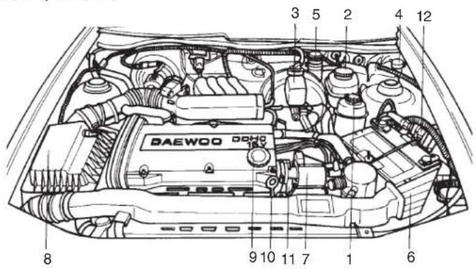 DAEWOO Espero (1995) - COMPARTIMENT MOTOR - 1