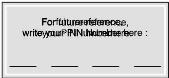 For future reference, write your PNN number here :