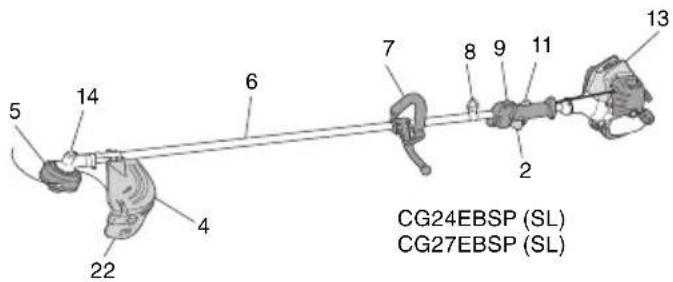 5 14 6 7 8 9 11 2 13 CG24EBSP (SL) CG27EBSP (SL) 22