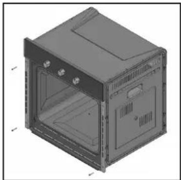 3D rendering of a rectangular oven or enclosure with internal compartments and ventilation slots (no text or symbols visible).