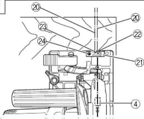 Technical diagram of a mechanical assembly with numbered components for identification