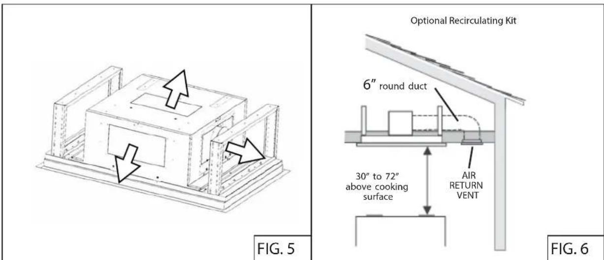 Zephyr ALUE63BSX - INSTALLING THE DUCTWORK: INTERNAL BLOWER - 2