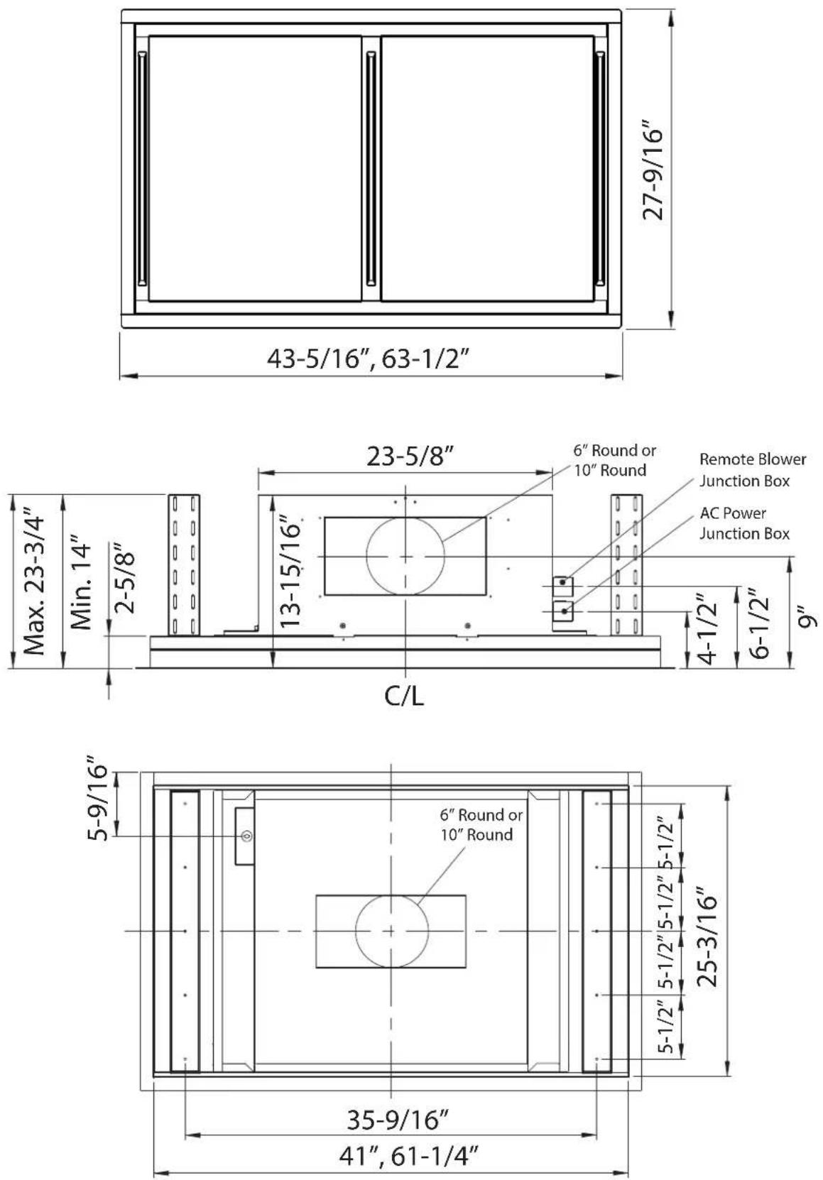 Zephyr ALUE63BSX - PARTS NOT SUPPLIED - 19