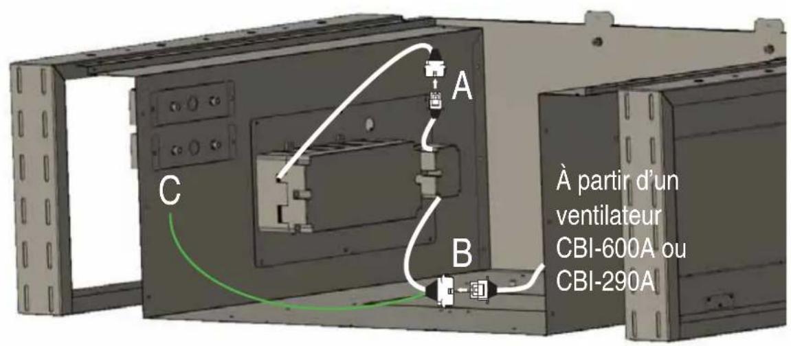 Zephyr ALUE63BSX - CONNEXION DES CÂBLES (VENTILATEUR INTÉRIEUR) - 1