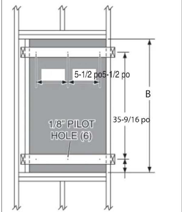 Zephyr ALUE63BSX - INSTALLATION DU CONDUIT : VENTILATEUR INTÉRIEUR - 1
