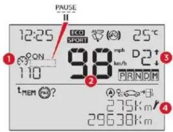 12:25 ECO SPORT 25°C ON 98 mph D2↑ 110 km/h PRNDM t_mem ?? 275km/ 29638km