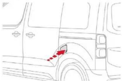 CITROEN Dispatch (2017) - Deschiderea capacului de protectie a buşonului de carburant - 1