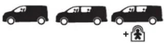 CITROEN Dispatch (2017) - Amplasarea scaunelor pentru copii fixate cu centura de siguranță - 1