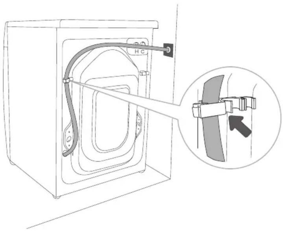GORENJE WA963PS - CONECTAREA ŞI FIXAREA FURTUNULUI DE EVACUARE A APEI - 3