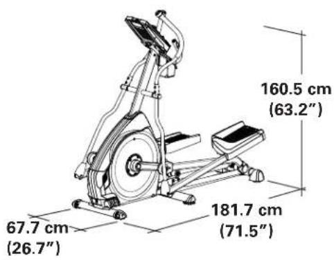 160.5 cm (63.2") 67.7 cm (26.7") 181.7 cm (71.5")