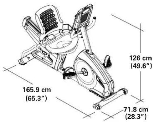 165.9 cm (65.3") 71.8 cm (28.3") 126 cm (49.6")
