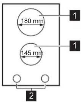 AEG EHF3920BOK - Pişirme yüzeyi düzeni - 1