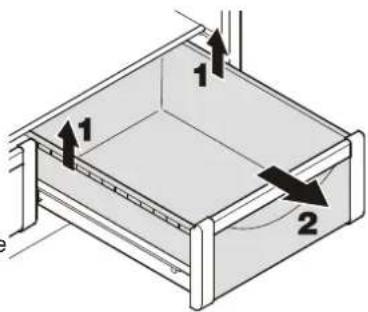 LIEBHERR SBS 95E3 - Introducerea sertarului BioFresh - 1