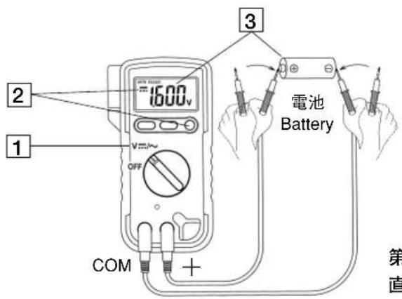 1 2 3 1600v OFF COM 電池 Battery 第 直