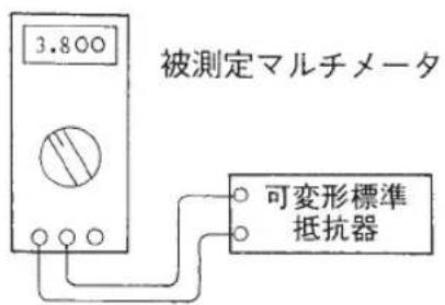 3.800 被測定マルチメータ 可変形標準 抵抗器