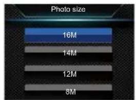 Photo size 16M 14M 12M 8M
