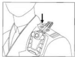 Line drawing of a person's shoulder and shoulders wearing a device (no text or symbols)