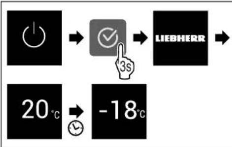LIEBHERR IXRFW 5106 - Pornirea aparatului - 1
