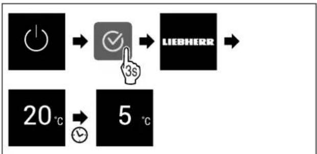LIEBHERR IXRFW 5106 - Pornirea aparatului - 1