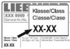 LIEBHERR IXRFW 5100 - Clasa climatică - 1