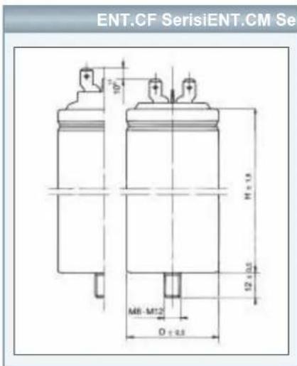 ENT.CF SerisiENT.CM Se H = 19 12 x 0.5 M8-M12 D = 0.5