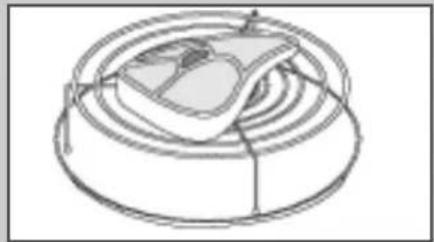 Pure technical line drawing of a mechanical component with no text or symbols