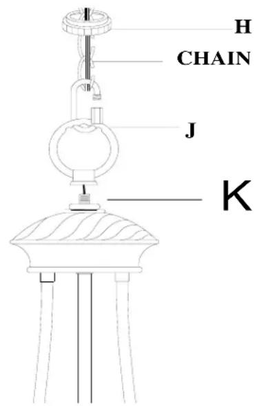 Golden Lighting Torbellino 8106-6 CDB - FIXTURE ASSEMBLY INSTRUCTIONS - 1