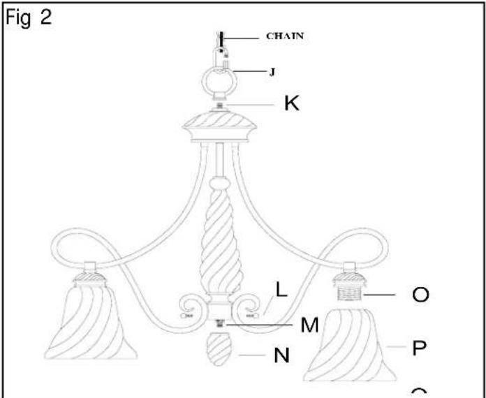 Golden Lighting Torbellino 8106-D5 CDB - PARTS & ASSEMBLY SHEET - 1