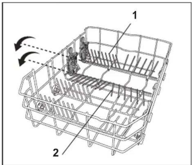 BEKO DIS15010 - Suporturile rabatabile din coşul inferior (2 bucăți) - 2