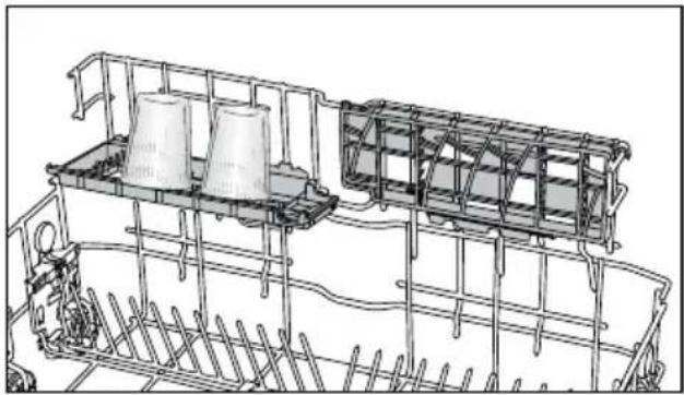 BEKO DFN28321X - Suportul pentru pahare din coşul superior (în funcție de model) - 1