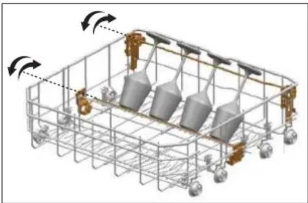 BEKO DFN28321X - Lower Basket Glass Holder (în funcție de model) - 1
