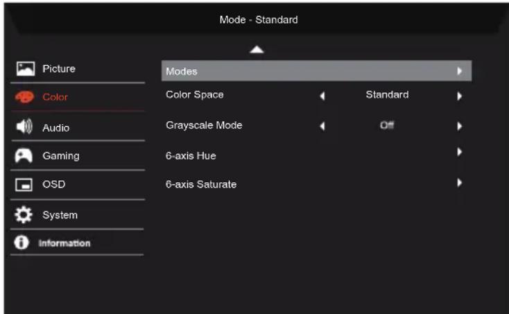 ACER KG271UP - Notă: - 2