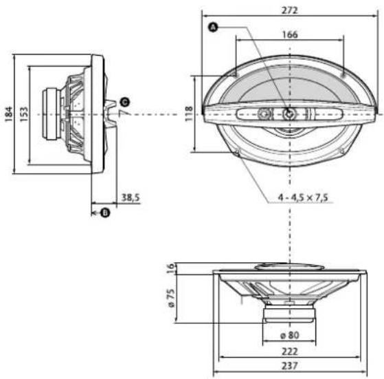 SONY XS-F6927SE - Dimensiuni - 1