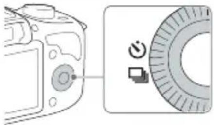 SONY Alpha ILCE-3000K - Apăsați 📋/☐ (Mod drive) la discul de comandă. - 1