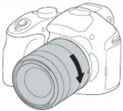 SONY Alpha ILCE-3000K - Montarea / detaşarea obiectivului - 3